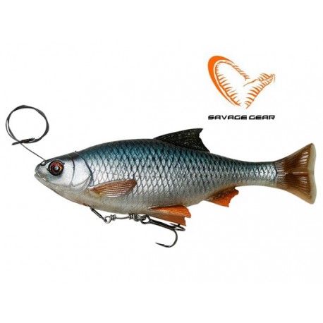 Приманка мягкая Savage Gear 4D Line Thru Pulse Tail Roach 18cm 90g SS (Firetiger)