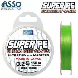 ASSO SUPER PE ULTRALIGHT GAMES 4X 0.09 (150м) зел.