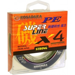 KOSADAKA "SUPER PE X4" 150м (темно-зеленый)